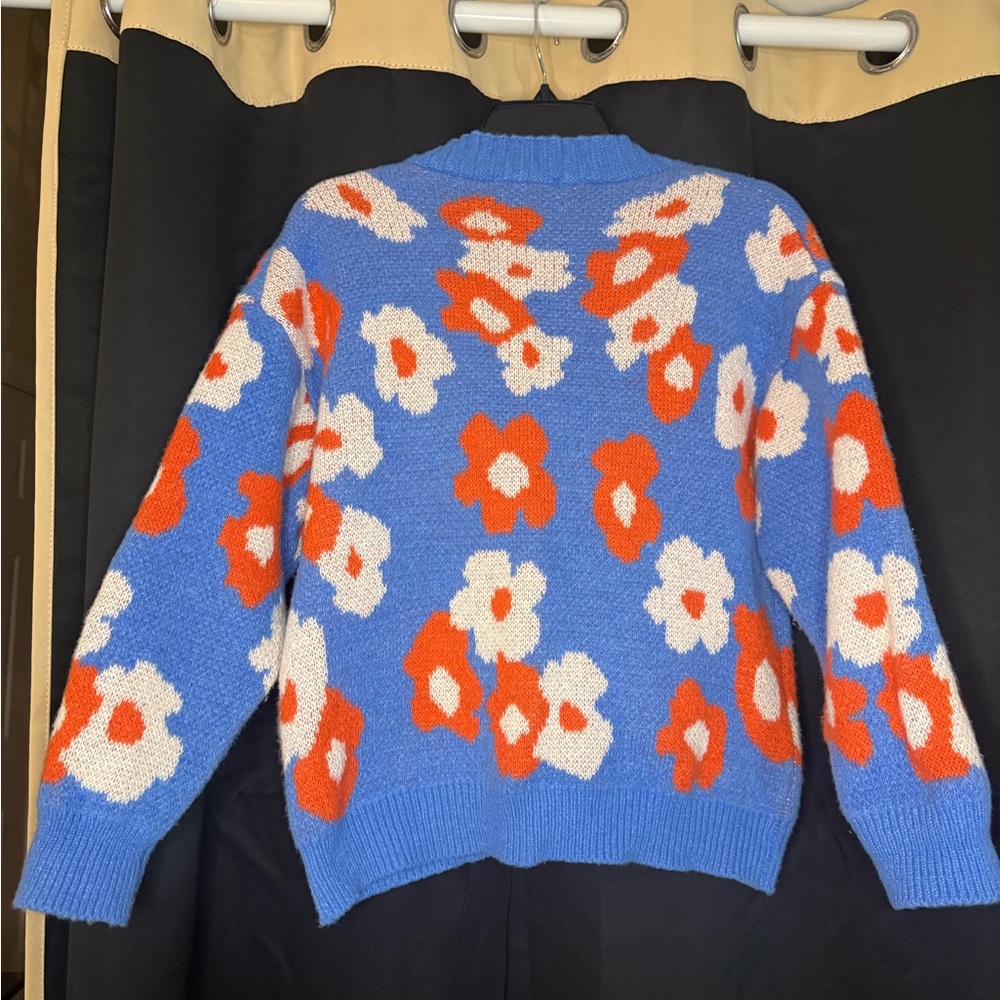Jess Pickens Blue and Orange Floral Cardigan - Picture 5 of 5